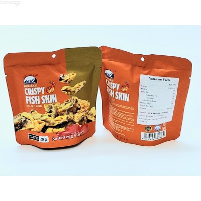 M111A-2 越南鹹蛋香辣風味香脆魚皮(20g/包)網購原價HK$12.00/包，會員價HK$10.00/包